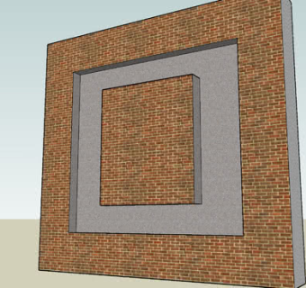 电视红砖墙SU模型下载_sketchup草图大师SKP模型