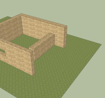 住宅围墙SU模型下载_sketchup草图大师SKP模型