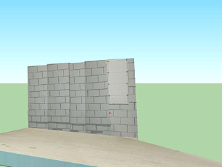 砖石围墙墙体SU模型下载_sketchup草图大师SKP模型