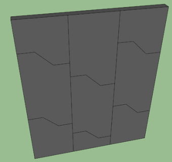 现代空间隔断墙体SU模型下载_sketchup草图大师SKP模型