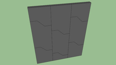 现代空间隔断墙体SU模型下载_sketchup草图大师SKP模型