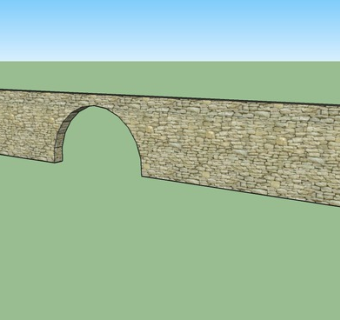 墙体拱门SU模型下载_sketchup草图大师SKP模型