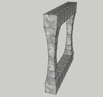 艺术砖石墙SU模型下载_sketchup草图大师SKP模型