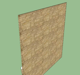 砖石纹理墙体SU模型下载_sketchup草图大师SKP模型