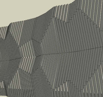 现代光伏墙SU模型下载_sketchup草图大师SKP模型