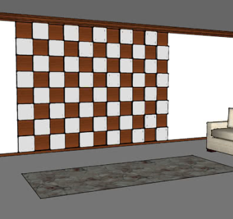 室内装饰背景墙SU模型下载_sketchup草图大师SKP模型