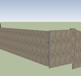 城堡的围墙SU模型下载_sketchup草图大师SKP模型