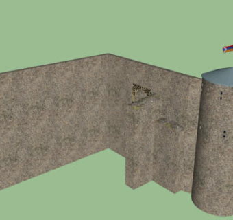 城堡巡逻围墙SU模型下载_sketchup草图大师SKP模型