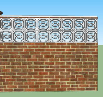 花园镂空的墙SU模型下载_sketchup草图大师SKP模型