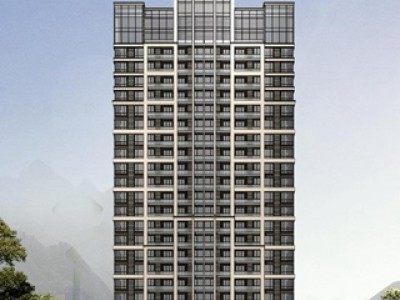 现代高层住宅小区建筑SU模型下载_sketchup草图大师SKP模型