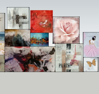 小清新风格壁纸SU模型下载_sketchup草图大师SKP模型