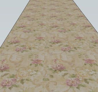 中式华丽的花卉壁纸SU模型下载_sketchup草图大师SKP模型