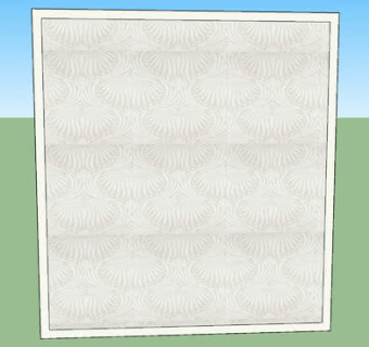 清新莲花墙纸SU模型下载_sketchup草图大师SKP模型