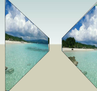 海滩墙纸SU模型下载_sketchup草图大师SKP模型