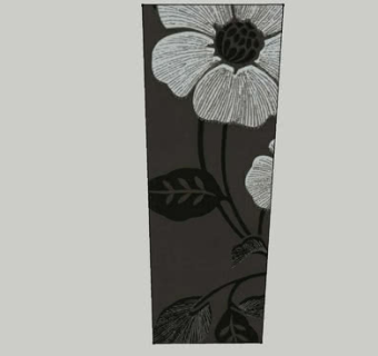 花卉宽屏壁纸SU模型下载_sketchup草图大师SKP模型