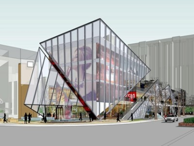 现代风格商业街建筑SU模型