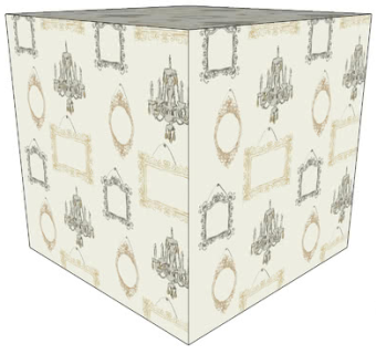 画框吊灯纹理墙纸SU模型下载_sketchup草图大师SKP模型