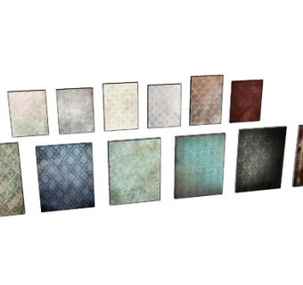 现代纹理墙纸集SU模型下载_sketchup草图大师SKP模型