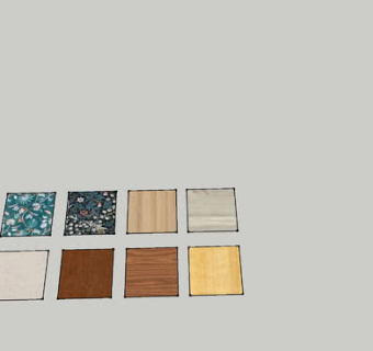 木质纹理与墙纸SU模型下载_sketchup草图大师SKP模型