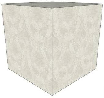 中式金色花纹墙纸SU模型下载_sketchup草图大师SKP模型