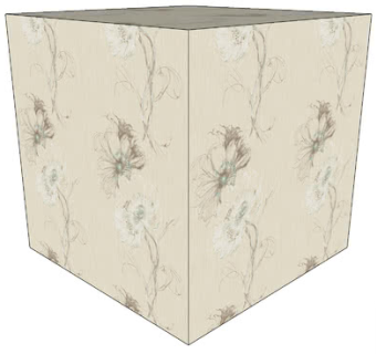 暖色系花卉花纹墙纸SU模型下载_sketchup草图大师SKP模型