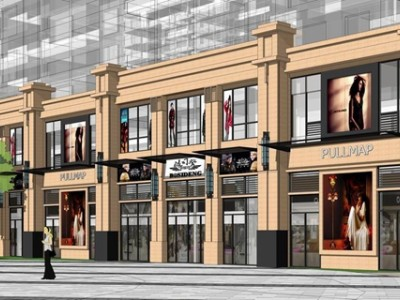 新古典商业街建筑SU模型下载_sketchup草图大师SKP模型