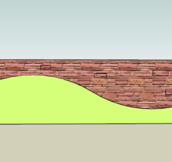 公寓墙上的波浪墙纸SU模型下载_sketchup草图大师SKP模型