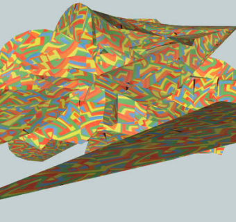 抽象的艺术墙SU模型下载_sketchup草图大师SKP模型