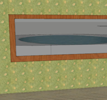 住宅墙壁的田园风格墙纸SU模型下载_sketchup草图大师SKP模型