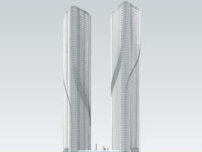 杭州世茂智慧超高层办公楼SU模型下载_sketchup草图大师SKP模型
