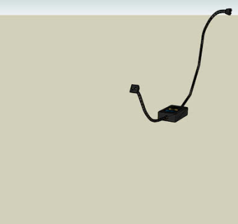 黑色电源线SU模型下载_sketchup草图大师SKP模型