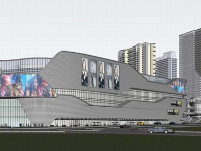 现代商业综合体办公楼SU模型下载_sketchup草图大师SKP模型