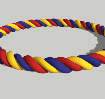彩色绳圈SU模型下载_sketchup草图大师SKP模型