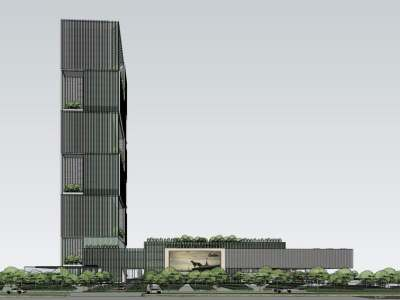 徽尚广场综合商办大楼SU模型下载_sketchup草图大师SKP模型