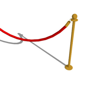 闭门销售天鹅绒绳SU模型下载_sketchup草图大师SKP模型