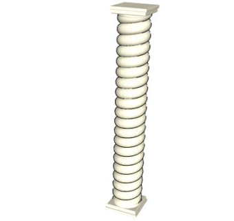 金属绳柱SU模型下载_sketchup草图大师SKP模型