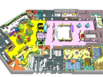 儿童游乐场室内建筑SU模型
