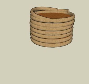 盘绕的绳子SU模型下载_sketchup草图大师SKP模型