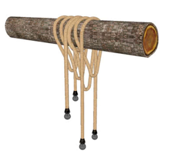 树干上的绳灯SU模型下载_sketchup草图大师SKP模型