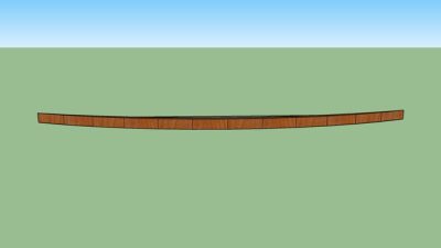 木制弓SU模型下载_sketchup草图大师SKP模型