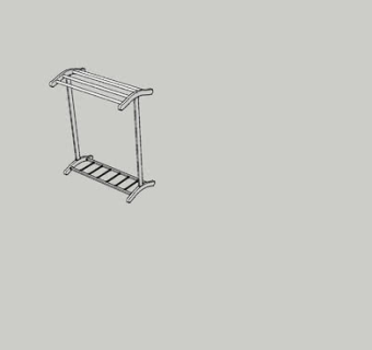 庭院晾衣挂架SU模型下载_sketchup草图大师SKP模型