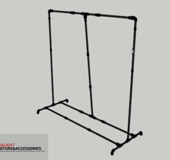 黑色铁制晾衣架SU模型下载_sketchup草图大师SKP模型