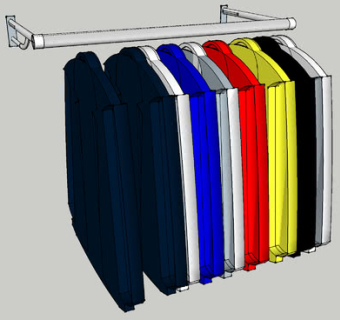 室内挂衣架SU模型下载_sketchup草图大师SKP模型