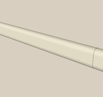 50cm衣栏杆SU模型下载_sketchup草图大师SKP模型
