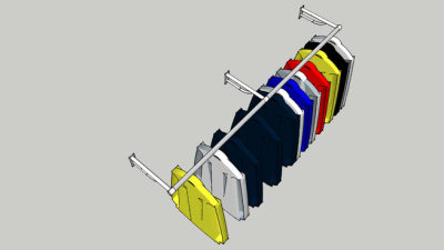 衣物挂衣架SU模型下载_sketchup草图大师SKP模型