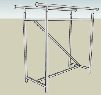 室外衣架SU模型下载_sketchup草图大师SKP模型