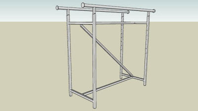 室外衣架SU模型下载_sketchup草图大师SKP模型