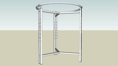 圆形挂衣架SU模型下载_sketchup草图大师SKP模型