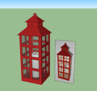 塔型蜡烛灯SU模型下载_sketchup草图大师SKP模型