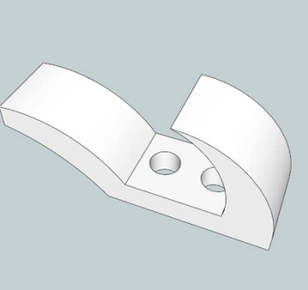 双孔衣帽钩SU模型下载_sketchup草图大师SKP模型